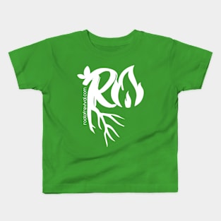 Root of Revival logo in white! Kids T-Shirt